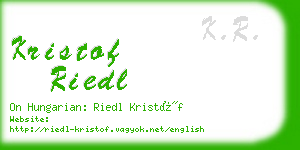 kristof riedl business card